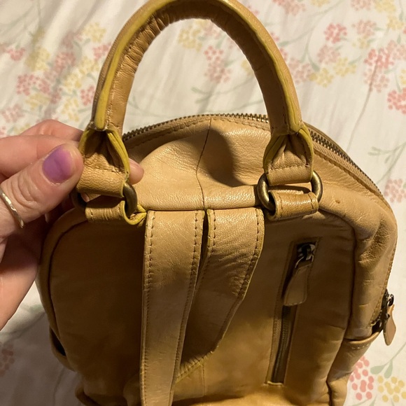 Cutest Tan Leather Backpack - Picture 8 of 13